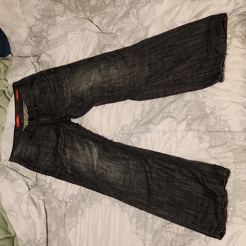 Guess Dark Blue Fade Straight Leg Jeans